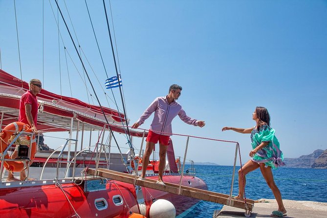 Sailing Catamaran Cruise in Santorini With BBQ, Drinks and Transfer - Challenges and Concerns