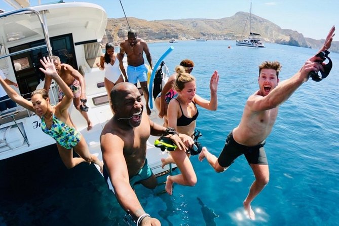 Santorini Caldera Gold Sunset Cruise With BBQ on Board and Open Bar - Host Responses