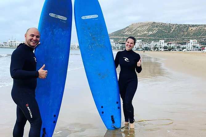 Surfing Lesson at Agadir Beach - Private Tour by Surf & Chill Agadir