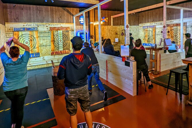 90 Minute Axe Throwing Guided Experience in Clearwater at Hatchet Hangout - Group Size Limit