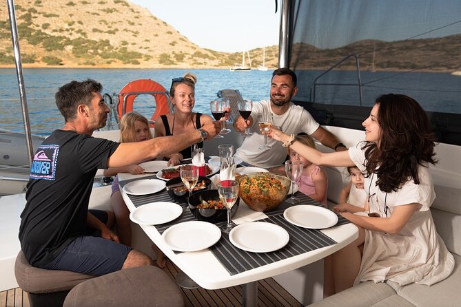 Agios Nikolaos Evening Catamaran Cruise in Mirabello With Dinner - Cancellation Policy Information