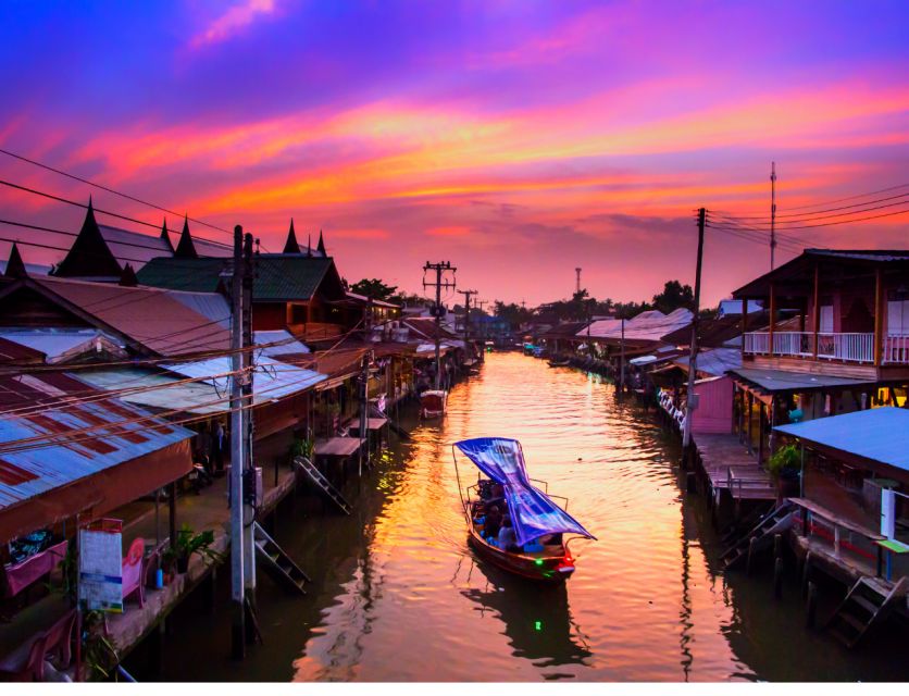Bangkok: Amphawa Floating & Railway Markets Guided Day Tour - Full Description