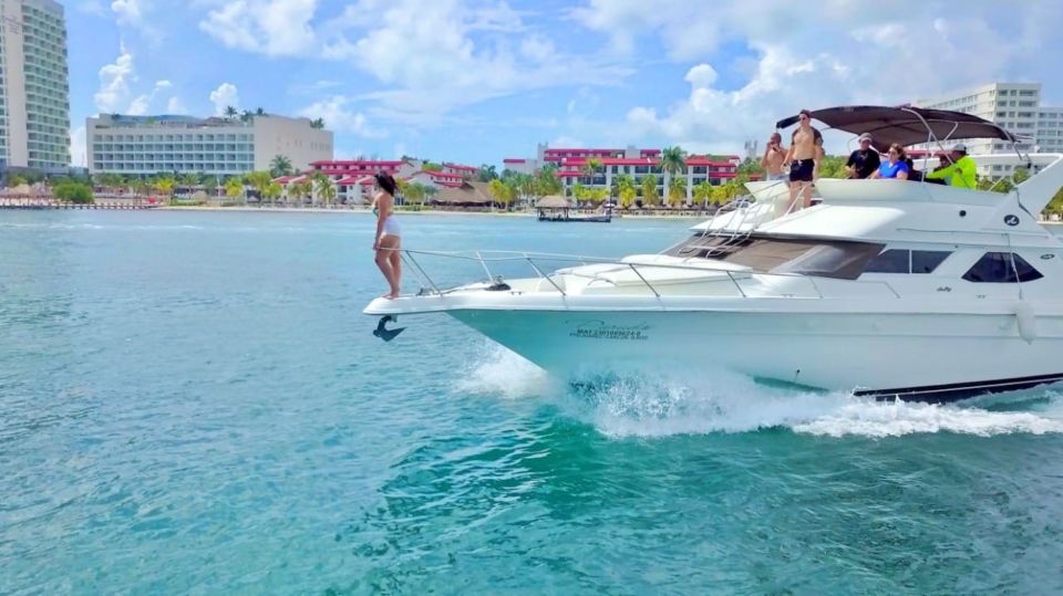 Cancun: Private Luxury 46-Feet Flybridge Yacht Cruise - Itinerary