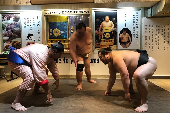 Challenge Sumo Wrestlers and Enjoy Meal - Directions