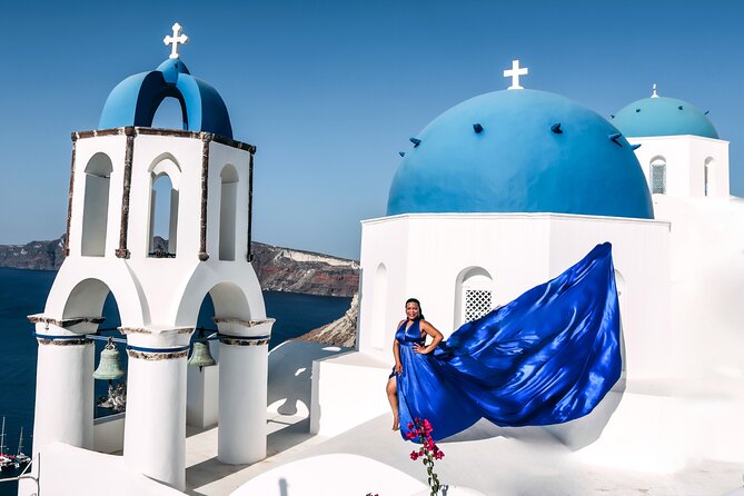 Flying Dress Photoshoot in Santorini With Hotel Pickup - Common questions