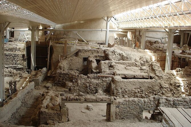 Guided Tour to the Akrotiri Archaeological Site in Santorini - Common questions