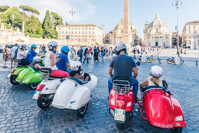 Highlights of Rome Vespa Sidecar Tour in the Afternoon With Gourmet Gelato Stop - Positive Feedback Highlights