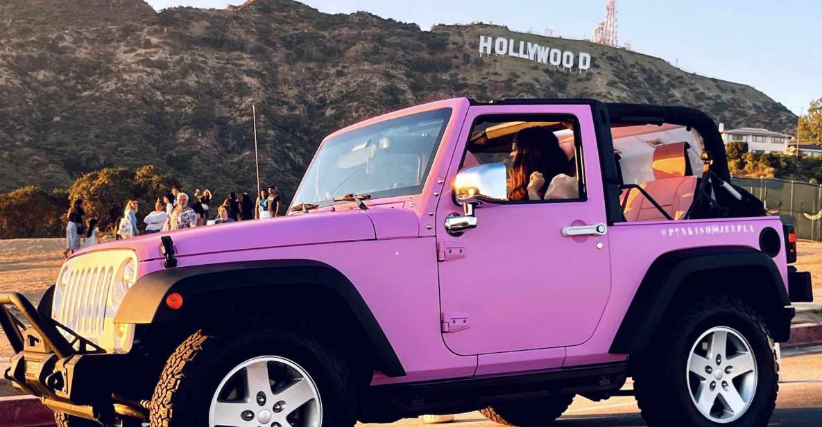 Hollywood Sign Private Tour on an Open Pink Jeep - Common questions