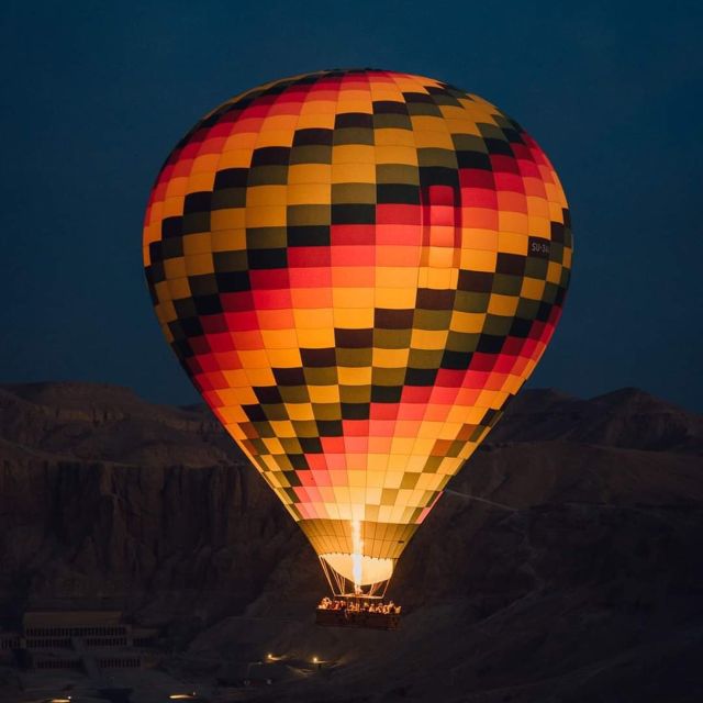Luxor Hot Air Balloon Over Ancient Relics - Location: Luxor Governorate, Egypt