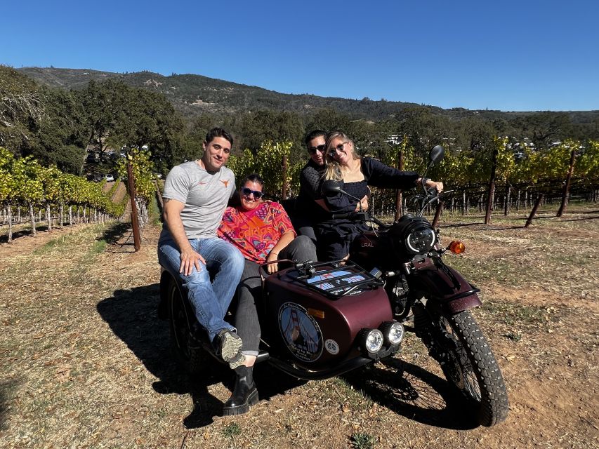 Napa Valley: Napa Valley Guided Sidecar Tour With 3 Wineries - Common questions