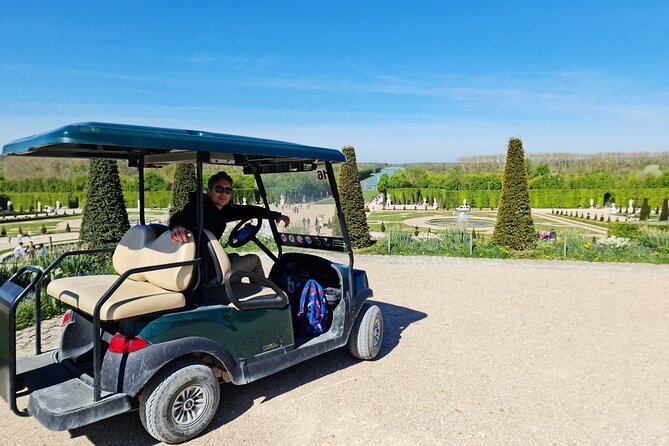 NEW Versailles Golf Cart Guided Tour Romantic Small Boat Escape With Champagne - Safety and Guidelines