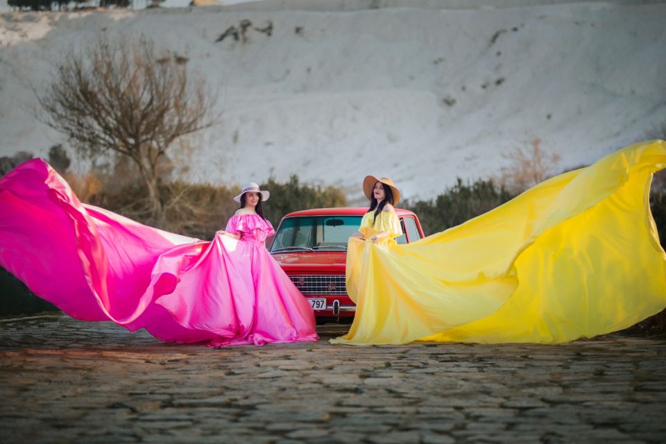 Pamukkale Travertine Photoshoot With Flying Dress - Location Highlights