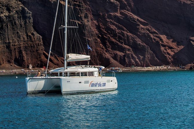 Private Morning Tour Lagoon 400-380 Sailing in Santorini ,Lunch, Drink, Transfer - Booking Information