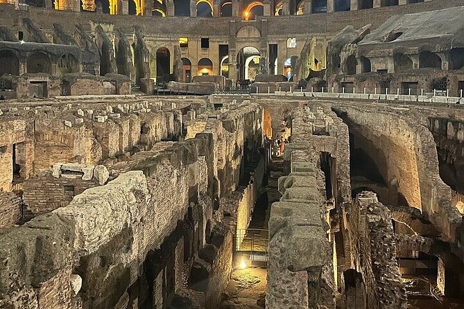 Rome: Colosseum Tour by Night With Arena & Underground - Tour Organization and Content