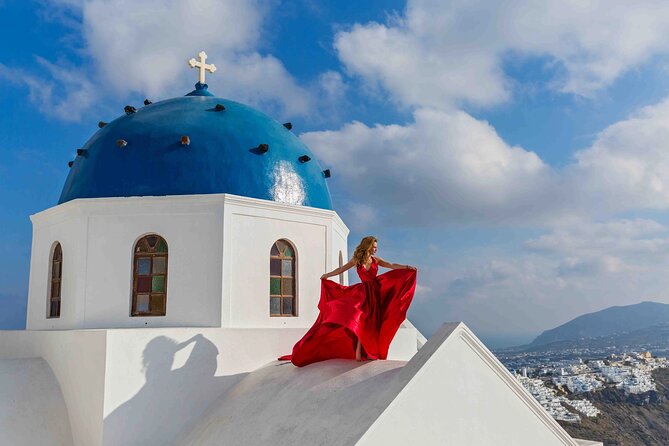Santorini Flying Dress Photoshoot & Video by Professionals - Additional Information on Pickup and Questions