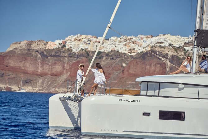 Santorini Oia: Luxury Day Catamaran Cruise With Bbq/Drinks - Pricing Details and References