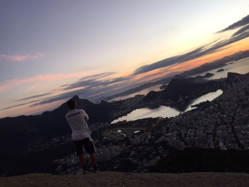Sunrise at Morro Dois Irmãos, Two Brothers, With a Local - Background