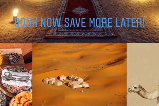 1 Night Camel Trekking Tour in Merzouga Desert Camp - Departure Information