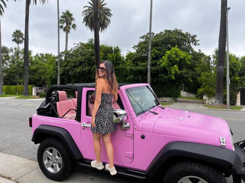 Beverly Hills Private Tour on an Open Pink Jeep - Booking and Availability
