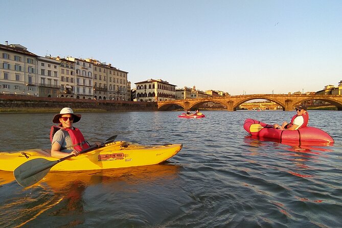Kayak on the Arno River in Florence Under the Arches of the Old Bridge - Discover the Charm of Sunset Kayak Tours