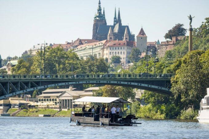 Prague: Private Cycle Boat River Tour With Beer or Prosecco - Live Tour Guide and Entertainment