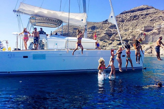 Santorini Caldera Classic Cruise With BBQ on Board and Open Bar - Common questions