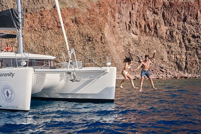 Santorini Oia: Luxury Sunset Catamaran Cruise With Bbq/Drinks - Common questions