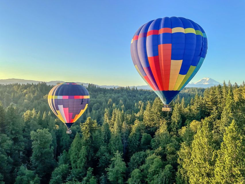 Seattle: Mt. Rainier Sunrise Hot Air Balloon Ride - Booking Information