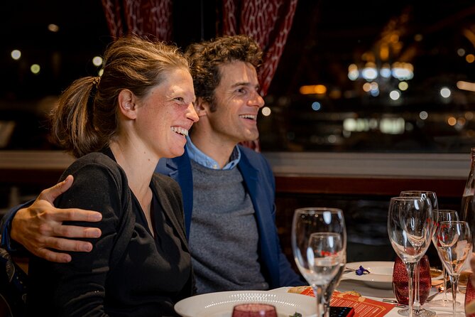 Seine River Dinner Cruise Maxims De Paris With Champagne and Live Music - Duration and Departure Point