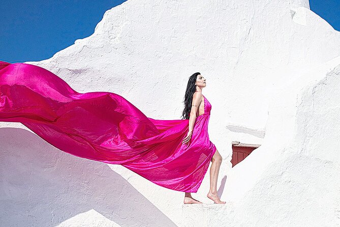 Mykonos Flying Dress High End Professional Photographer - Common questions