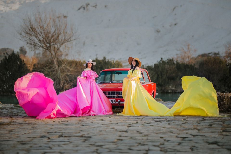 Pamukkale Travertine Photoshoot With Flying Dress - Directions