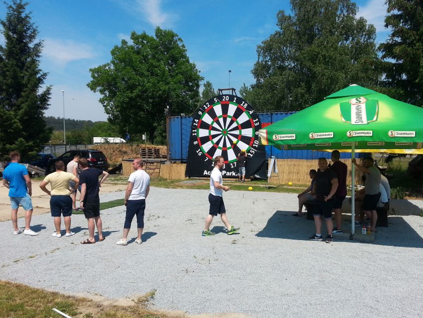 Prague: Giant Football Darts Game With Round of Beers & BBQ - Testimonial From a Traveler