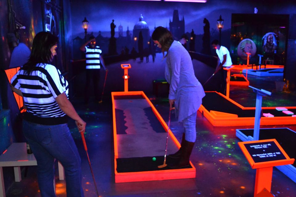 Prague: Glow Golf Mini Golf Game by UV Light - Location and Meeting Point