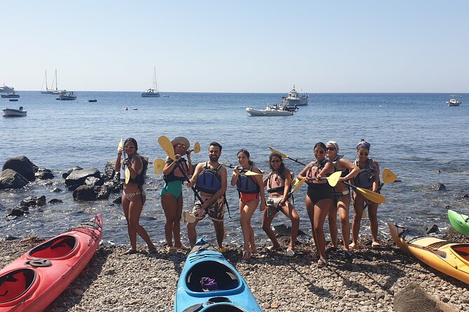 Santorini Sea Kayak - South Discovery, Small Group Incl. Sea Caves and Picnic - Common questions