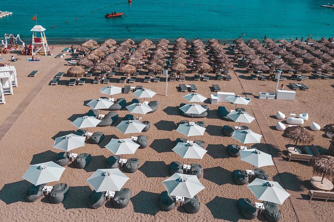 Super Paradise Beach Mykonos Seaside Sunbed (1st Row) - Traveler Restrictions
