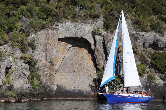 Maori Rock Carvings - Taupo Sailing Adventures - Kindred Spirit - Last Words