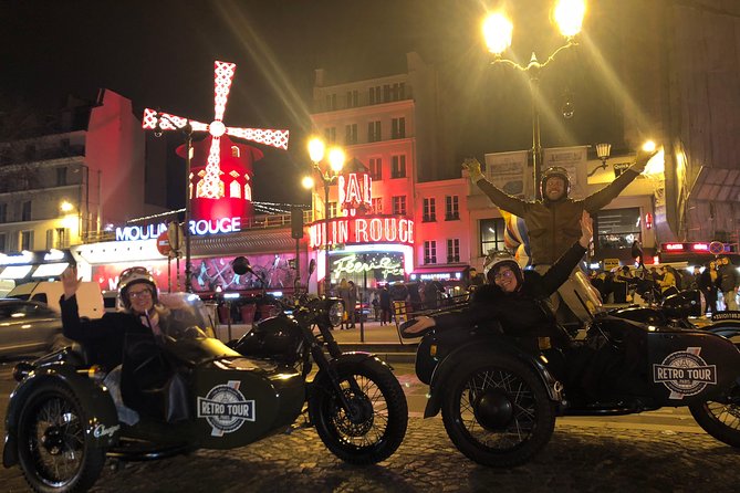 Paris Vintage Tour by Night on a Sidecar With Champagne - Exclusive Access to Unreachable Paris Areas