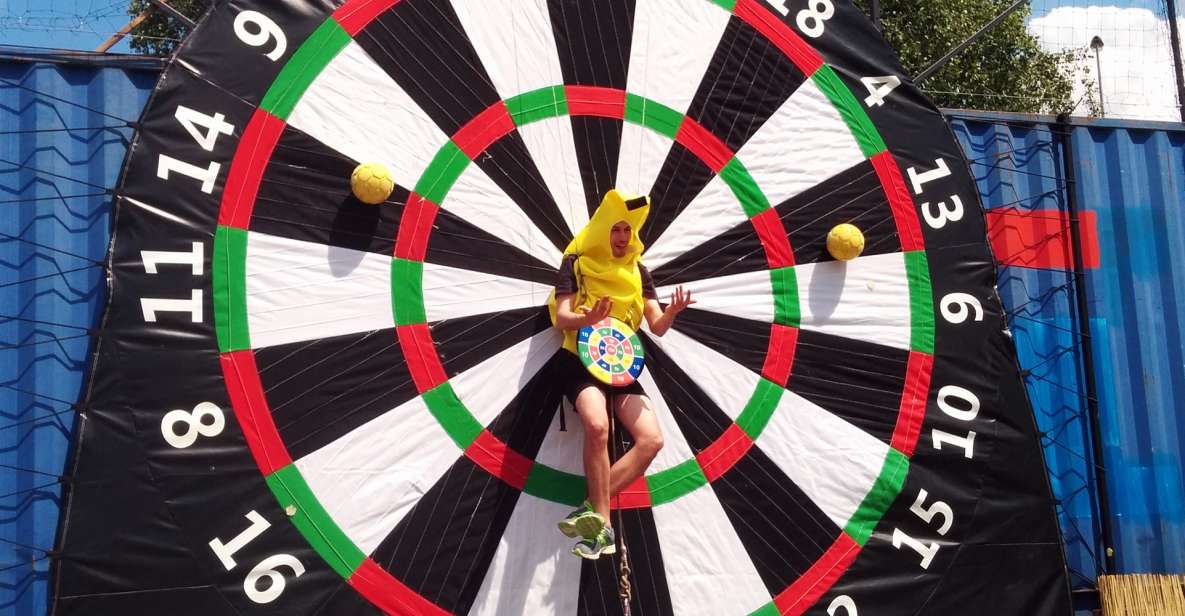 Prague: Giant Football Darts Game With Round of Beers & BBQ - Things to Do in Prague