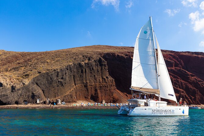 Private Sailing Catamaran in Santorini With BBQ Meal and Drinks - Experience Overview