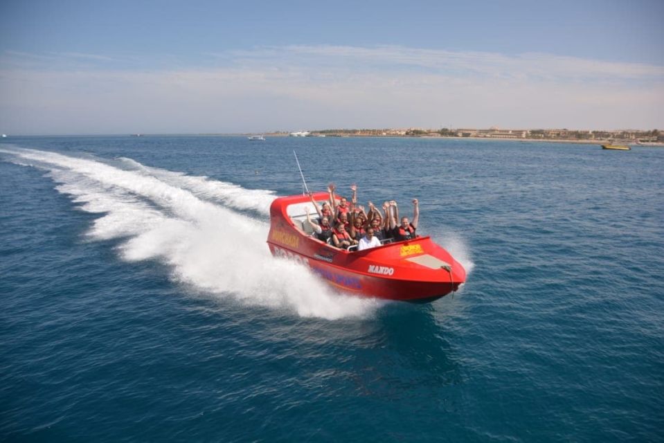 From EL Gouna: Parasailing, Jet Boat, Watersports & Transfer - Common questions