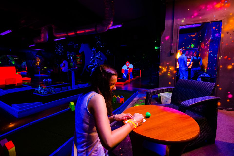 Prague: Glow Golf Mini Golf Game by UV Light - Common questions