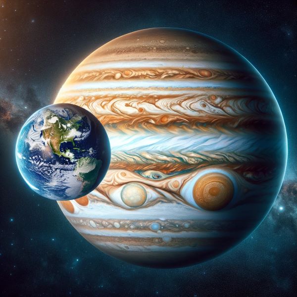 How big is Jupiter compared to Earth?