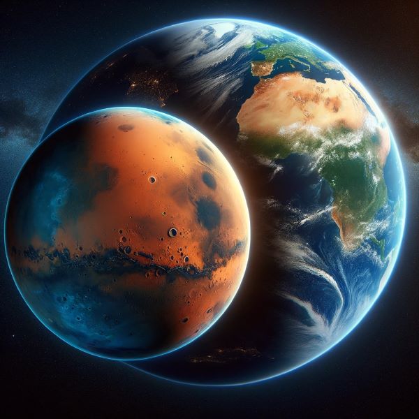 How big is Mars compared to Earth?