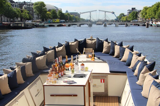 Amsterdam Open Boat Canal Cruise With Onboard Bar - Key Points