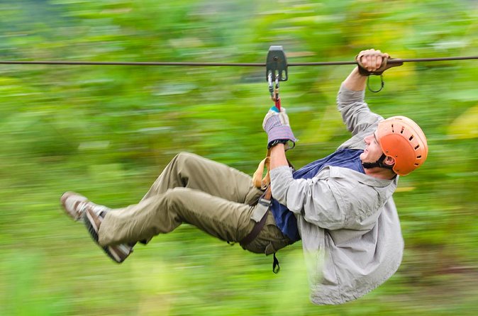 Arenal Volcano Canopy Tour, 50 Meters Rappeling and Hot Springs - Key Points