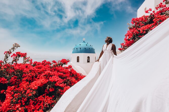 Flying Dress Photoshoot in Santorini With Hotel Pickup - Reviews and Ratings