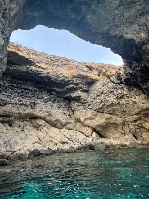 From Gozo:Around Comino, Blue Lagoon, Crystal Lagoon & Caves - Just The Basics