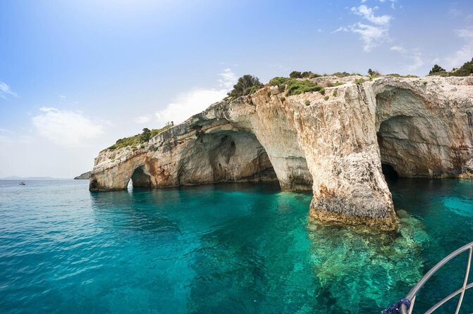 From St Nikolaos Port: Boat Cruise to Navagio Shipwreck Beach and Blue Caves