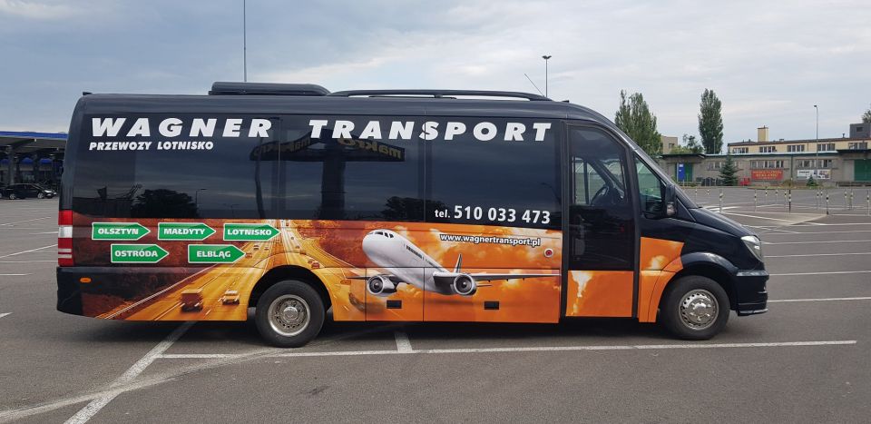 GdańSk Airport: Bus Transfer To/From Ostróda - Key Points