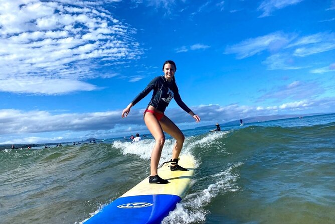 Group Surf Lesson at Kalama Beach in Kihei - Just The Basics